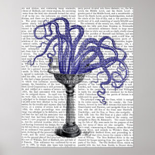 Octopus in Sink Poster