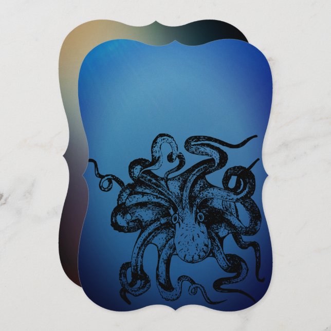 Octopus  invitation (Front/Back)