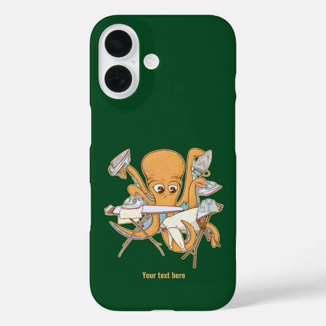 Octopus ironing, overwhelmed by chores. Case-Mate iPhone case (Back)