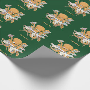 Octopus ironing, overwhelmed by chores. wrapping paper