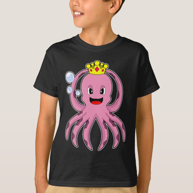 Octopus King Crown T-Shirt (Front)
