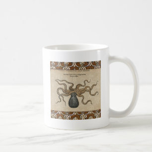 Octopus Kraken Antique Coastal Marine Wildlife Coffee Mug