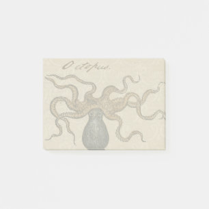 Octopus Kraken Antique Coastal Marine Wildlife Post-it Notes