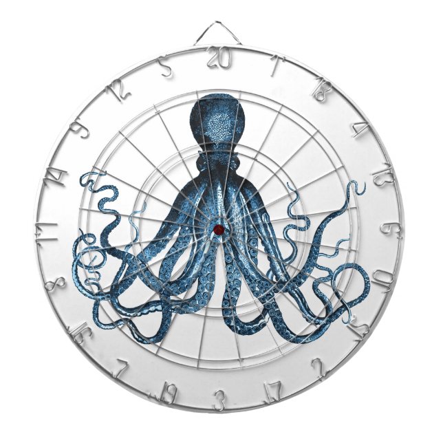 Octopus kraken nautical coastal ocean beach sea dartboard (Front)