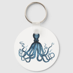 Octopus kraken nautical coastal ocean beach sea key ring