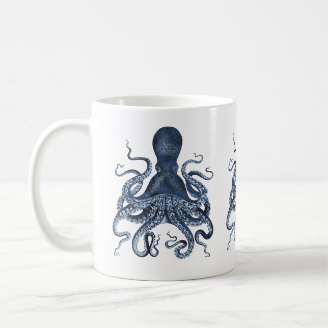 Octopus Kraken Nautical Ocean Sea Marine Coffee Mug (Left)