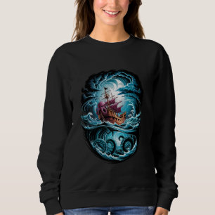 Octopus Kraken Pirate Navigating the Sea Sweatshirt
