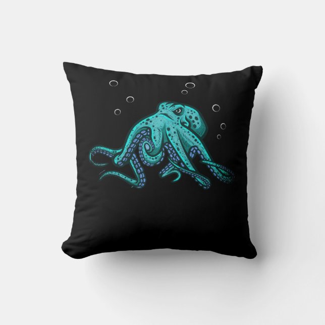 Octopus Kraken Sea Animal Cushion (Front)
