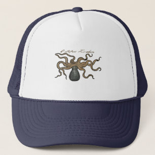 Octopus Kraken Vintage Illustration Trucker Hat
