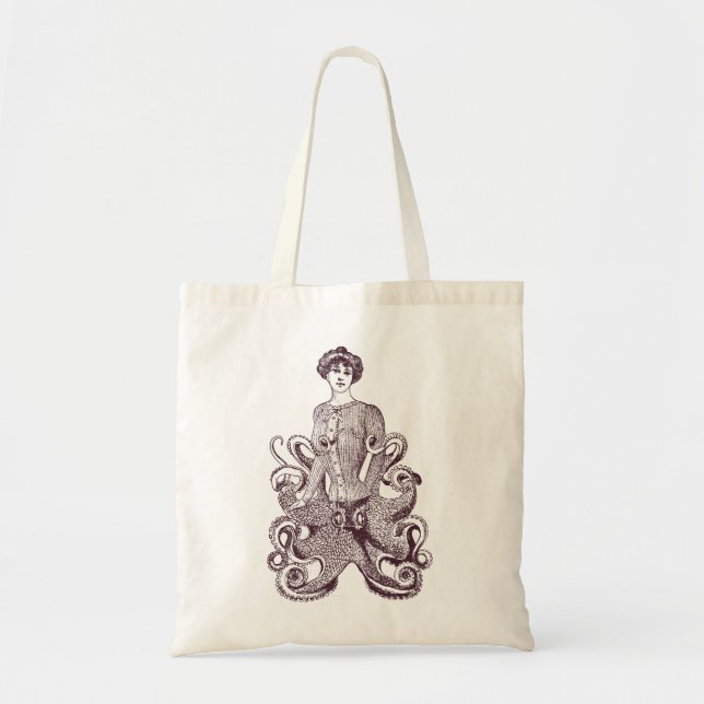 Octopus lady tote bag (Front)