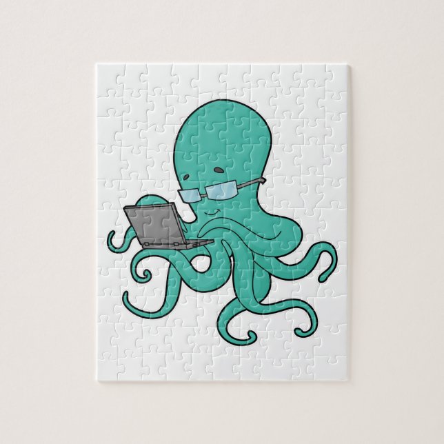 Octopus Laptop Jigsaw Puzzle (Vertical)