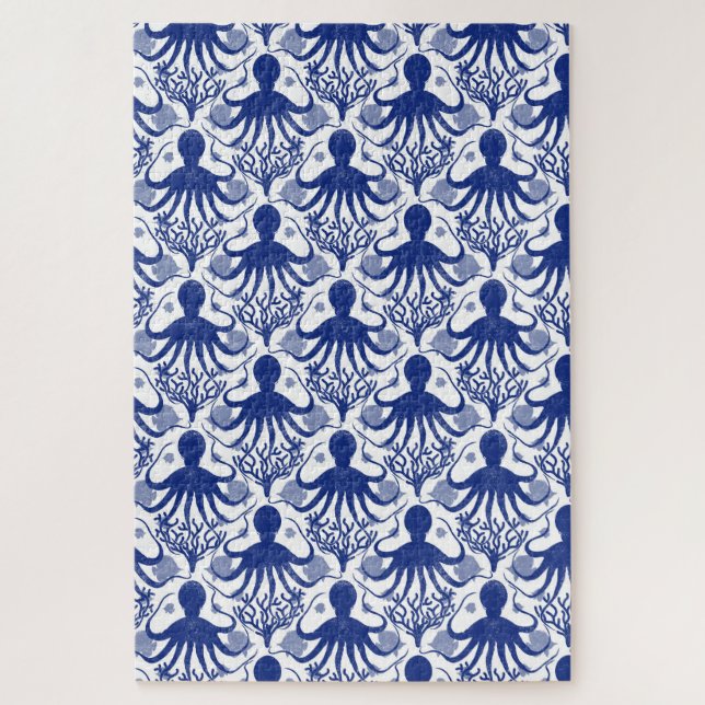 Octopus (light background) difficult jigsaw puzzle (Vertical)