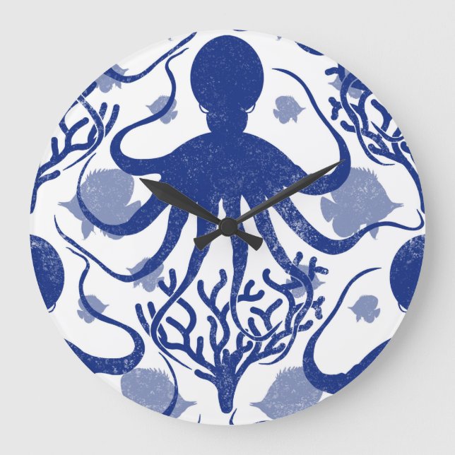 Octopus (light background) large clock (Front)