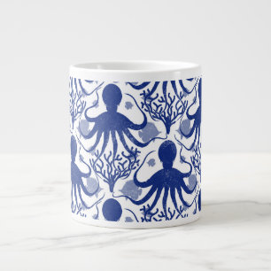 Octopus (light background) large coffee mug