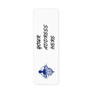 Octopus (light background) return address label