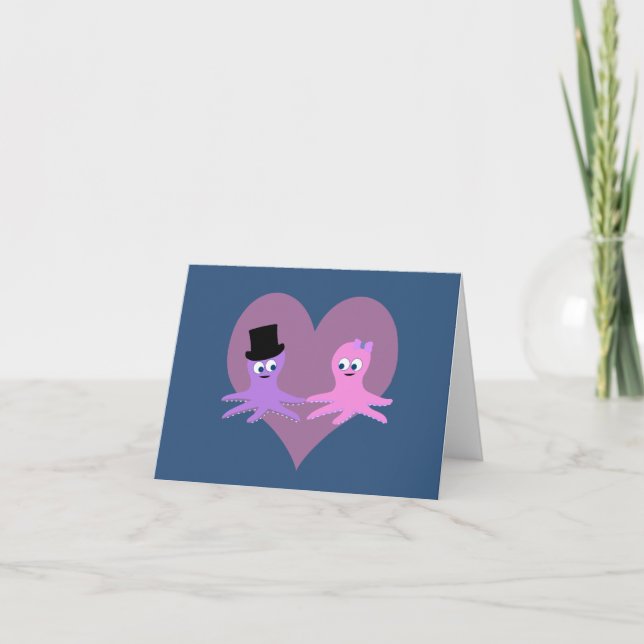 Octopus Love Holiday Card (Front)