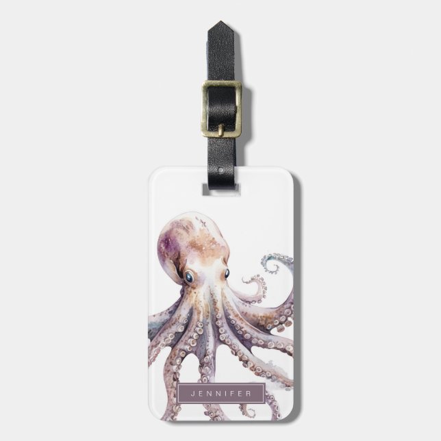 Octopus Luggage Tag (Front Vertical)