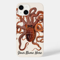 Octopus Macropus, Vintage Marine Aquatic Animals