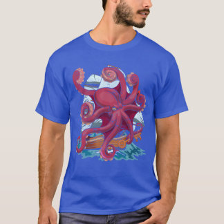 Octopus marine animal ship animal gift octopus fam T-Shirt