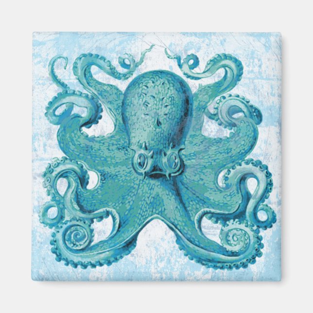Octopus Marine Life Ocean Animals Beach Nautical Magnet (Front)