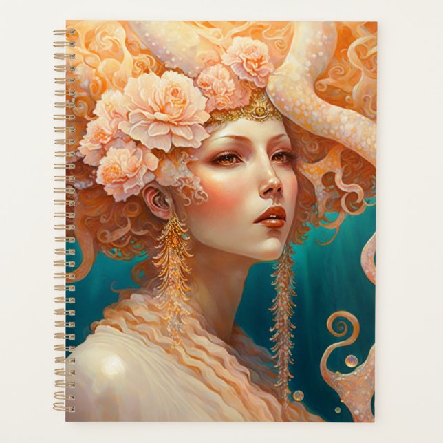 Octopus Mermaid Fantasy Art Planner (Front)