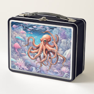 Octopus Metal Lunch Box