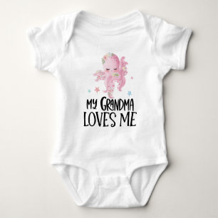 Octopus 🐙 My Grandma Loves Me Baby Bodysuit