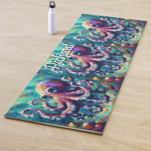 Octopus Nautical Beach Coastal Personalised Yoga Mat