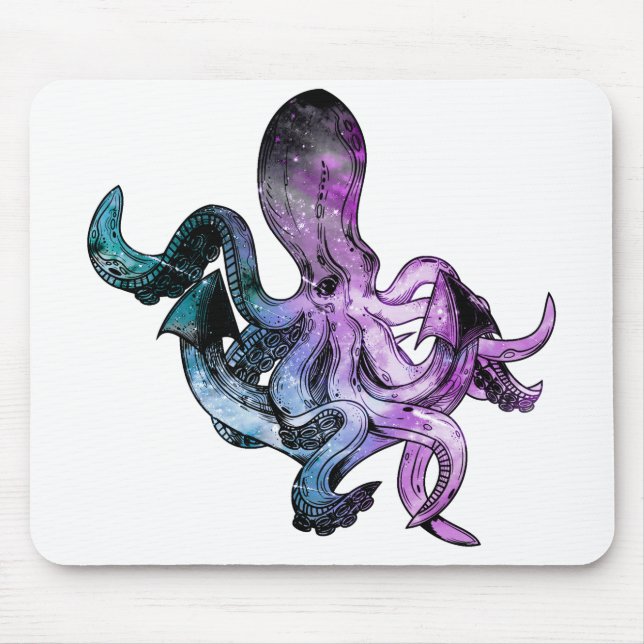 Octopus neon mouse pad (Front)