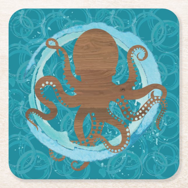 Octopus Oasis Paper Coaster (Front)