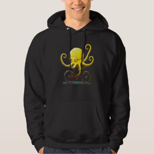 Octopus On A Bike Graphic For Cycologist's Boys Gi Hoodie
