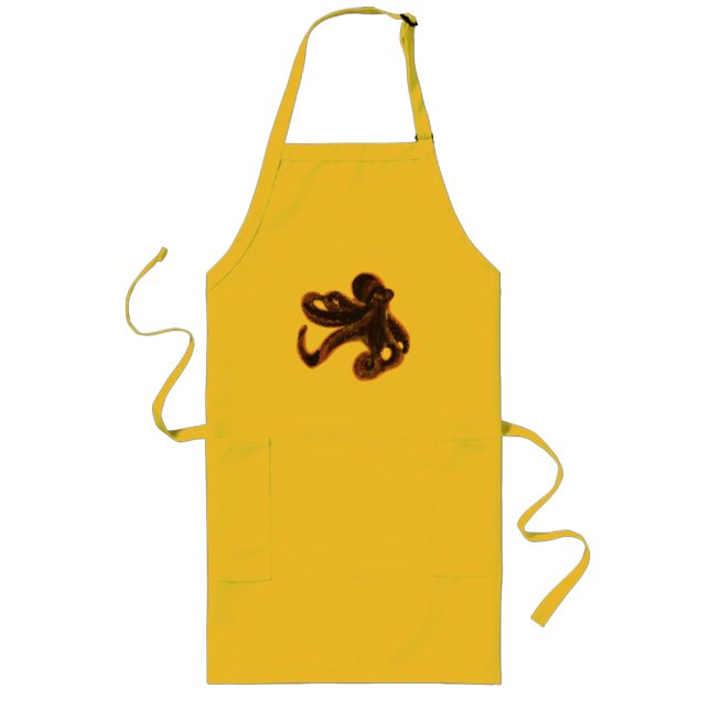 Octopus on Bear Long Apron (Front)