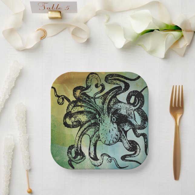 Octopus Paper Plate (Wedding)