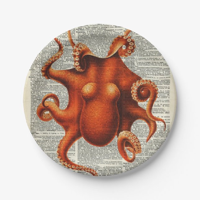 Octopus Paper Plate (Front)