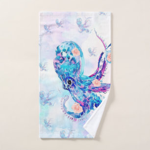 octopus pastel in dream hand towel