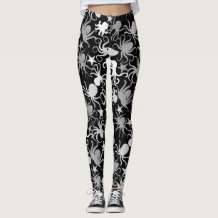 Octopus Pattern.b Black BG Leggings