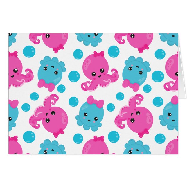 Octopus Pattern, Cute Octopus, Sea Animals (Front Horizontal)