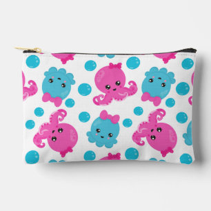 Octopus Pattern, Cute Octopus, Sea Animals Accessory Pouch