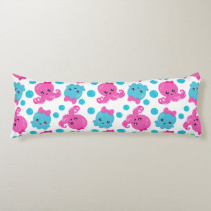 Octopus Pattern, Cute Octopus, Sea Animals Body Cushion
