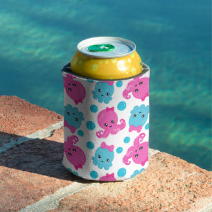 Octopus Pattern, Cute Octopus, Sea Animals Can Cooler