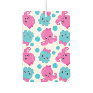 Octopus Pattern, Cute Octopus, Sea Animals Car Air Freshener