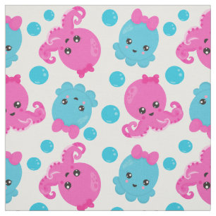 Octopus Pattern, Cute Octopus, Sea Animals Fabric