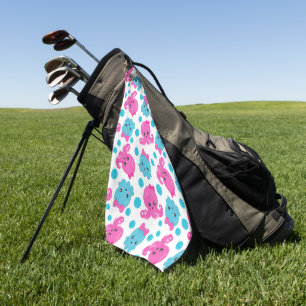 Octopus Pattern, Cute Octopus, Sea Animals Golf Towel