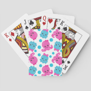 Octopus Pattern, Cute Octopus, Sea Animals Playing Cards