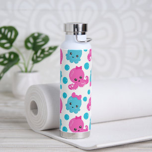 Octopus Pattern, Cute Octopus, Sea Animals Water Bottle