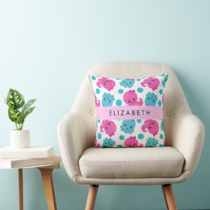 Octopus Pattern, Cute Octopus, Sea, Your Name Cushion