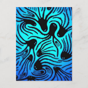 Octopus Pattern Design Postcard