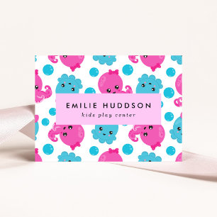 Octopus Pattern, Kids Play Centre, Activity Centre Business Card