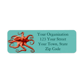 Octopus Pebbles Return Address Label