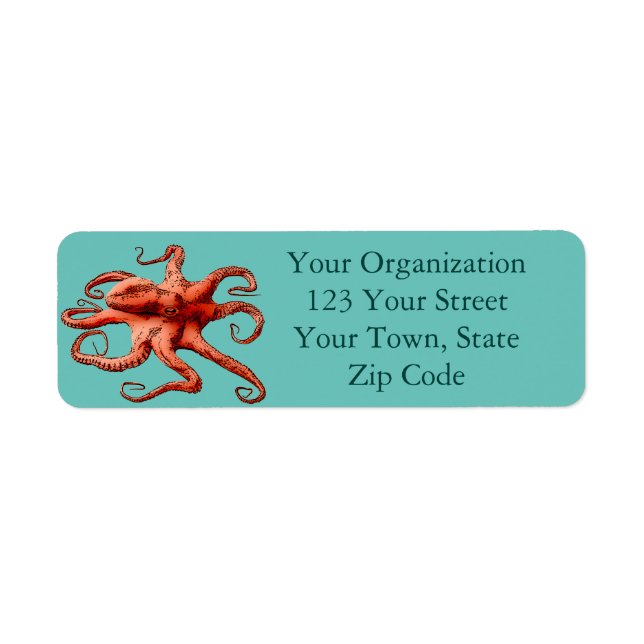 Octopus Pebbles Return Address Label (Front)